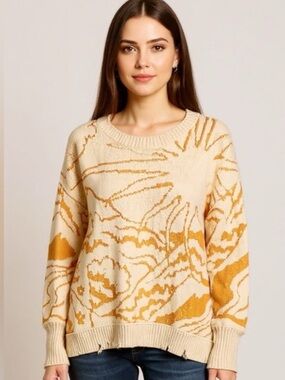 Urban Outfitters Sunshine Landscape Yellow Jumper